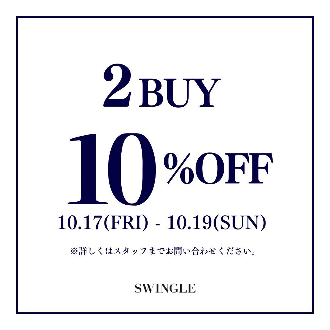 【2BUY10％OFF】